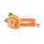 Cat Collar + Flower Set - "Polka Dot - Orange" - Glow In The Dark Cat Collar w/ Peach Felt Flower (Detachable)