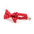 Bow Tie Cat Collar Set - "Polka Dot - Red" - Glow In The Dark Red Cat Collar w/ Matching Bowtie / Wedding, Valentine's Day / Cat, Kitten, Small Dog Sizes