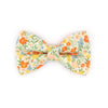 Bow Tie Cat Collar Set - "Aurora" - Orange & Yellow Floral Cat Collar w/ Matching Bowtie / Fall, Spring, Wedding / Cat, Kitten, Small Dog Sizes Sizes