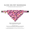Pet Bandana - "Hocus Pocus - Purple" - Halloween Bandana for Cat + Small Dog / Witch, Spells, Cauldron, Sanderson, Binx, Potions / Slide-on Bandana / Over-the-Collar (One Size)