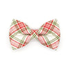 Bow Tie Cat Collar Set - "Aspen" - Red Holiday Plaid Cat Collar w/ Matching Bowtie / Christmas + Wedding / Cat, Kitten, Small Dog Sizes