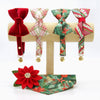 Holiday Cat Collar - "Rustic Christmas" - Green Pine, Berries & Poinsettia Cat Collar / Breakaway Buckle or Non-Breakaway / Cat, Kitten + Small Dog Sizes