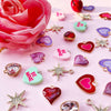 Cat Collar + Flower Set - "Conversation Hearts - Mint" - Valentine's Day Candy Heart Sayings Cat Collar w/ Mint Felt Flower (Detachable)