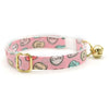 Bow Tie Cat Collar Set - "Conversation Hearts - Pink" - Candy Heart Cat Collar w/ Matching Bowtie / Valentine's Day / Cat, Kitten, Small Dog Sizes