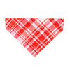 Pet Bandana - "Hot Date" - Pink & Red Plaid Bandana for Cat + Small Dog / Valentine's Day / Slide-on Bandana / Over-the-Collar (One Size)