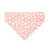 Pet Bandana - "Daisies - Pink" - Floral Daisy Bandana for Cat + Small Dog / Spring, Summer, Easter / Slide-on Bandana / Over-the-Collar (One Size)