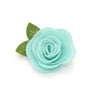 Cat Collar + Flower Set - "Daisies - Blue" - Floral Daisy Cat Collar w/ Mint Felt Flower (Detachable)