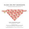 Pet Bandana - "Pretty in Peony - Pink" - Peonies Bandana for Cat + Small Dog / Slide-on Bandana / Over-the-Collar (One Size)