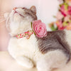 Cat Collar - "Pretty in Peony - Pink" - Peonies Cat Collar / Spring Floral / Breakaway Buckle or Non-Breakaway / Cat, Kitten + Small Dog Sizes