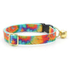 Bow Tie Cat Collar Set - "Woodstock" - Rainbow Tie Dye Cat Collar w/ Matching Bowtie / Summer, LGBTQ+ Pride, Boho, Hippie / Cat, Kitten, Small Dog Sizes