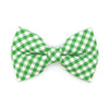 Pet Bow Tie - "Seagrass" - Gingham Green Plaid Cat Bow / Spring, Summer, Wedding / For Cats + Small Dogs (One Size)