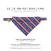 Pet Bandana - "Nautical Navy" - Blue Anchor & Lobster Bandana for Cat + Small Dog / Slide-on Bandana / Over-the-Collar (One Size)