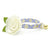 Cat Collar + Flower Set - "Capri" - Rifle Paper Co® Metallic Gold & Periwinkle Cat Collar w/ Ivory Felt Flower (Detachable)