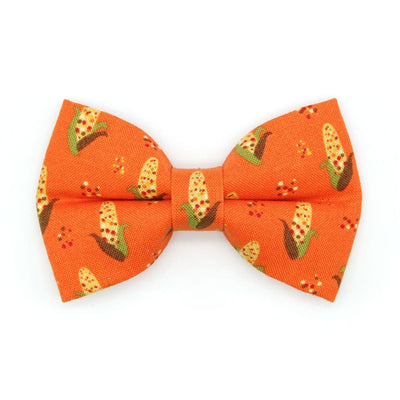 Pet Bow Tie - "Corn Maze" - Fall Harvest Cat Bow / Thanksgiving / For Cats + Small Dogs (One Size)