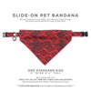 Pet Bandana - "Immortal" - Gothic Black & Red Bandana for Cat + Small Dog / Halloween, Vampire, Victorian / Slide-on Bandana / Over-the-Collar (One Size)