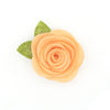 Cat Collar + Flower Set - "Cinnamon" - Orange, Red & Gold Fall Plaid Cat Collar w/ Peach Felt Flower (Detachable)