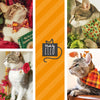 Cat Collar - "Corn Maze" - Orange Fall Harvest Cat Collar / Autumn + Thanksgiving / Breakaway Buckle or Non-Breakaway / Cat, Kitten + Small Dog Sizes