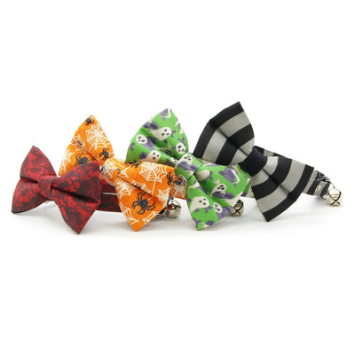 Pet Bow Tie - "Immortal" - Gothic Black & Red Cat Bow / Halloween, Vampire, Victorian, Wedding / For Cats + Small Dogs (One Size)