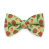 Pet Bow Tie - "Woodland - Moss" - Pine Cones, Leaves & Acorns Forest Green Cat Bow / For Cats + Small Dogs (One Size)