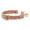 Cat Collar + Flower Set - "Ambrosia" - Liberty Of London® Floral Cat Collar w/ Lavender Felt Flower (Detachable)