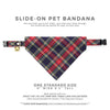 Pet Bandana - "Canterbury" - Holiday Tartan Plaid Bandana for Cat + Small Dog / Christmas / Slide-on Bandana / Over-the-Collar (One Size)
