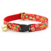 Bow Tie Cat Collar Set - "Christmas Treats - Red" - Gingerbread Holiday Cat Collar w/ Matching Bowtie / Cat, Kitten, Small Dog Sizes