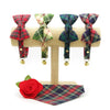 Bow Tie Cat Collar Set - "Hunter" - Dark Green Tartan Plaid Cat Collar w/ Matching Bowtie / Christmas, Holiday, Scottish / Cat, Kitten, Small Dog Sizes