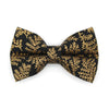 Bow Tie Cat Collar Set - "Black Forest" - Gold & Black Cat Collar w/ Matching Bowtie / Christmas, Winter, Wedding / Cat, Kitten, Small Dog Sizes