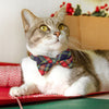 Pet Bow Tie - "Canterbury" - Holiday Tartan Plaid Cat Bow Tie / Christmas / For Cats + Small Dogs (One Size)