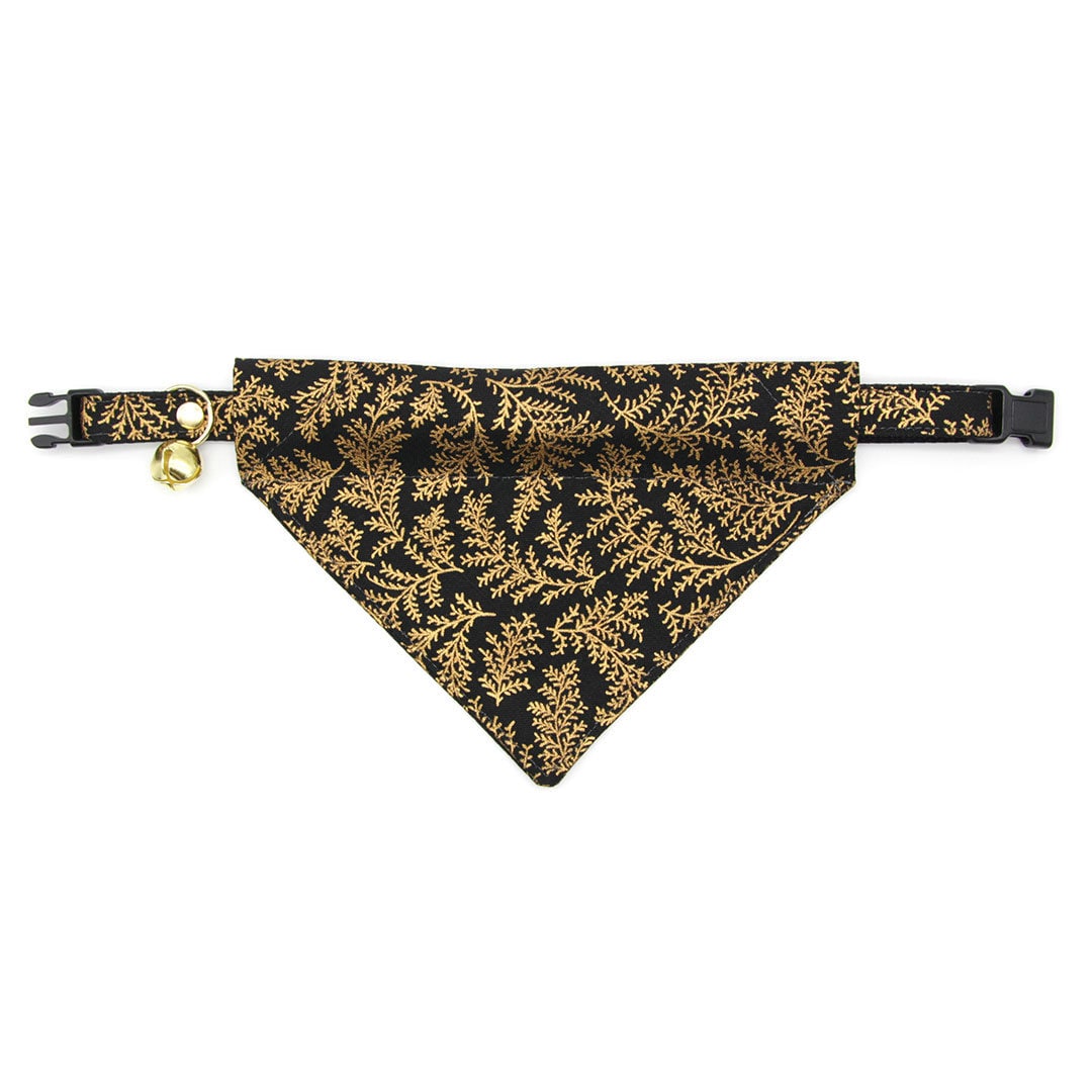 Cat Collar - "Black Forest" - Gold & Black Cat Collar / Breakaway Buckle or Non-Breakaway / Cat, Kitten + Small Dog Sizes