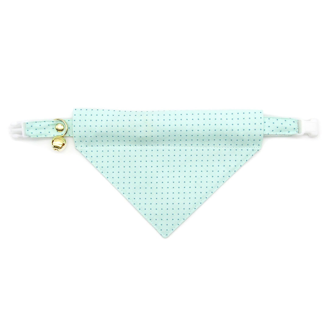Cat Collar - "Mint To Be" - Pastel Polka Dot Cat Collar / Spring, Easter, Summer / Breakaway Buckle or Non-Breakaway / Cat, Kitten + Small Dog Sizes