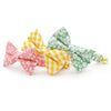 Pet Bow Tie - "Picnic" - Gingham Yellow Bow Tie / Spring, Easter, Summer, Wedding / For Cats + Small Dogs (One Size)