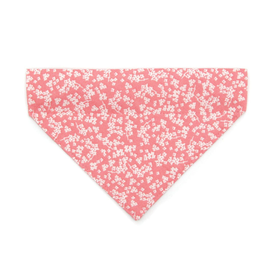 Pet Bandana - "Sakura" - Cherry Blossom Pink Bandana for Cat + Small Dog / Spring, Easter, Floral / Slide-on Bandana / Over-the-Collar (One Size)