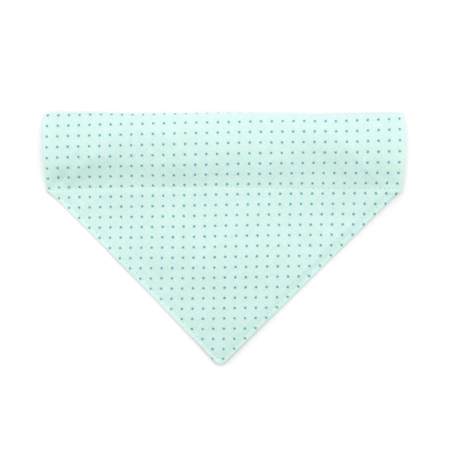 Pet Bandana - "Mint To Be" - Pastel Mint Polka Dot Bandana for Cat + Small Dog / Spring, Easter, Summer / Slide-on Bandana / Over-the-Collar (One Size)
